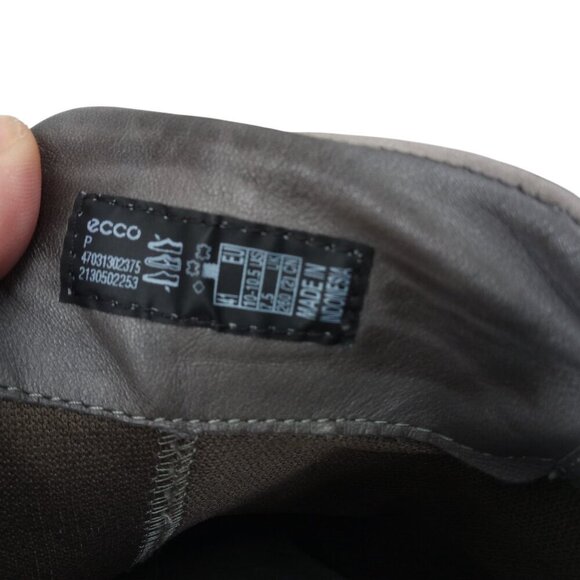 Ecco Soft 7 Zip Ankle Boots Booties Size 41 US 10-10.5 Gray Nubuck Comfort - Picture 12 of 13